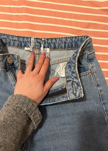 Gri Mavi Kadın Denim Pantolon - Görsel 3
