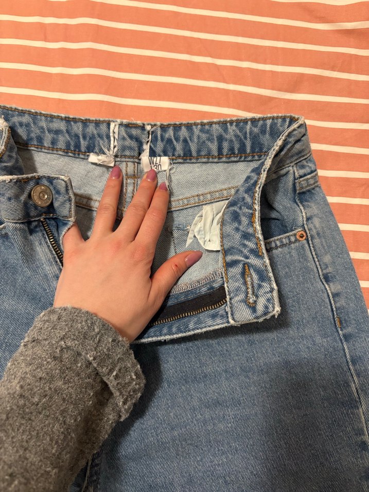 Gri Mavi Kadın Denim Pantolon - Görsel 3