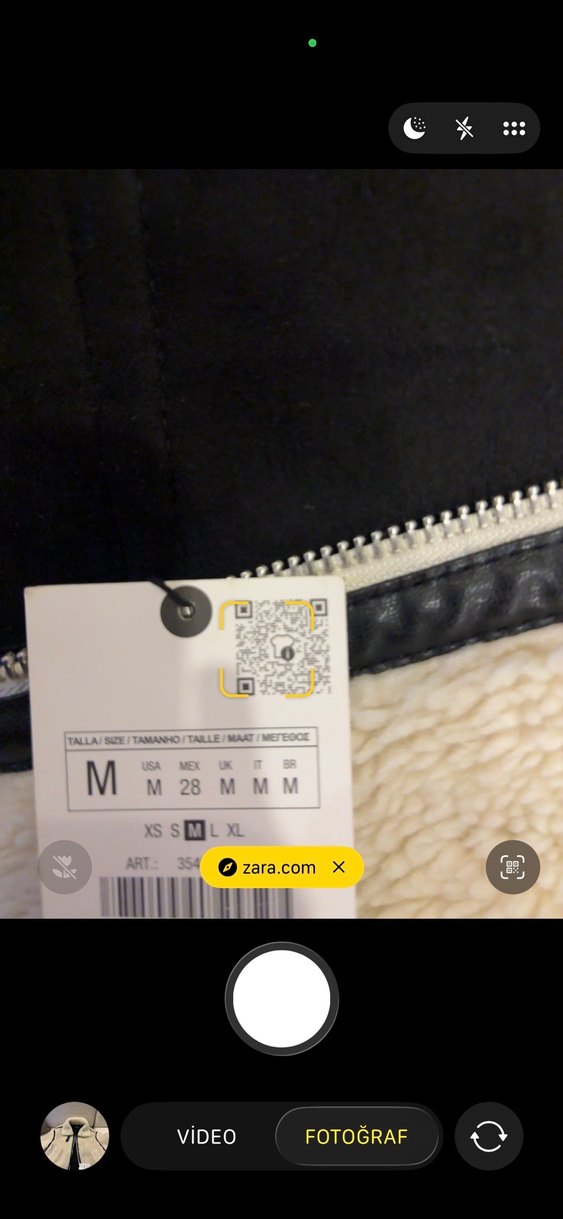 Beyaz Kürklü Kadın Ceket - Görsel 2