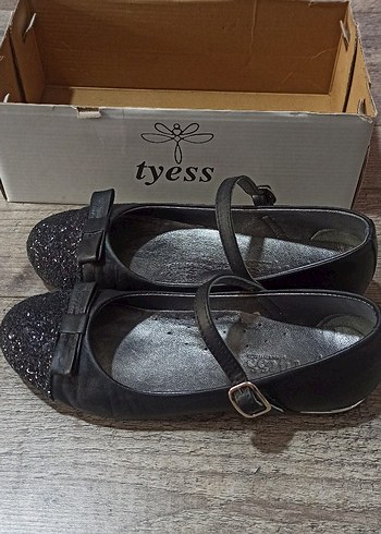 Kız Çocuk Siyah Goth Babet Ayakkabı - Görsel 2