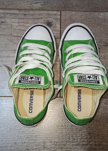 Yeşil Converse All Star Çocuk Spor Ayakkabı - Görsel 4