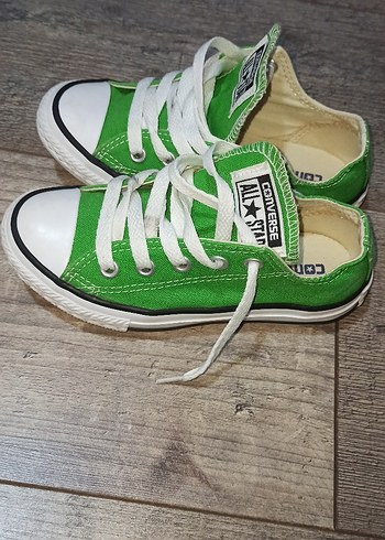 Yeşil Converse All Star Çocuk Spor Ayakkabı - Görsel 3