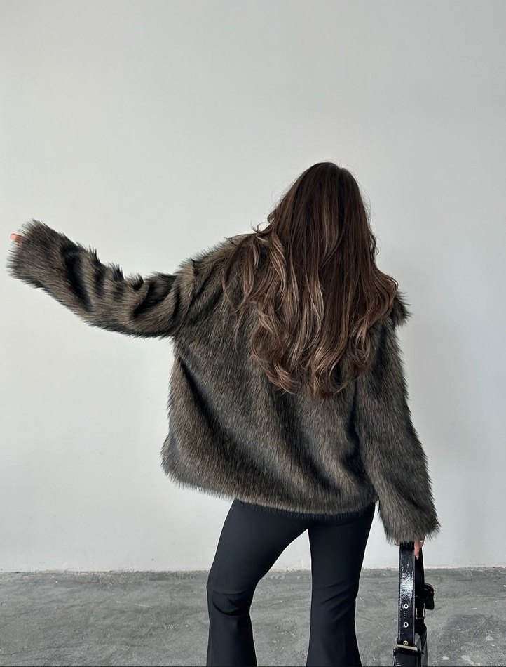 vizon Suni Kürk mont - Görsel 2