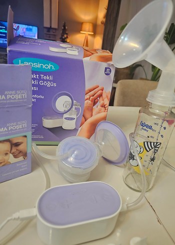 Lansinoh Tekli Elektrikli Göğüs Pompası Beyaz - Görsel 4