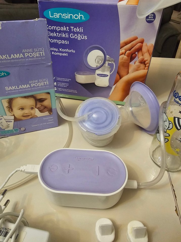 Lansinoh Tekli Elektrikli Göğüs Pompası Beyaz - Görsel 2