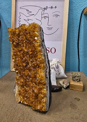 Sitrin Doğal Kristal Dekoratif Taş - Görsel 2