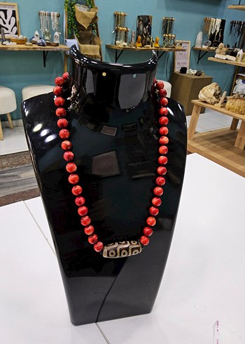 mercan-akik kolye - Görsel 2