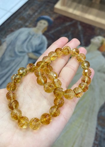 Sitrin doğal taş bileklik - Görsel 3