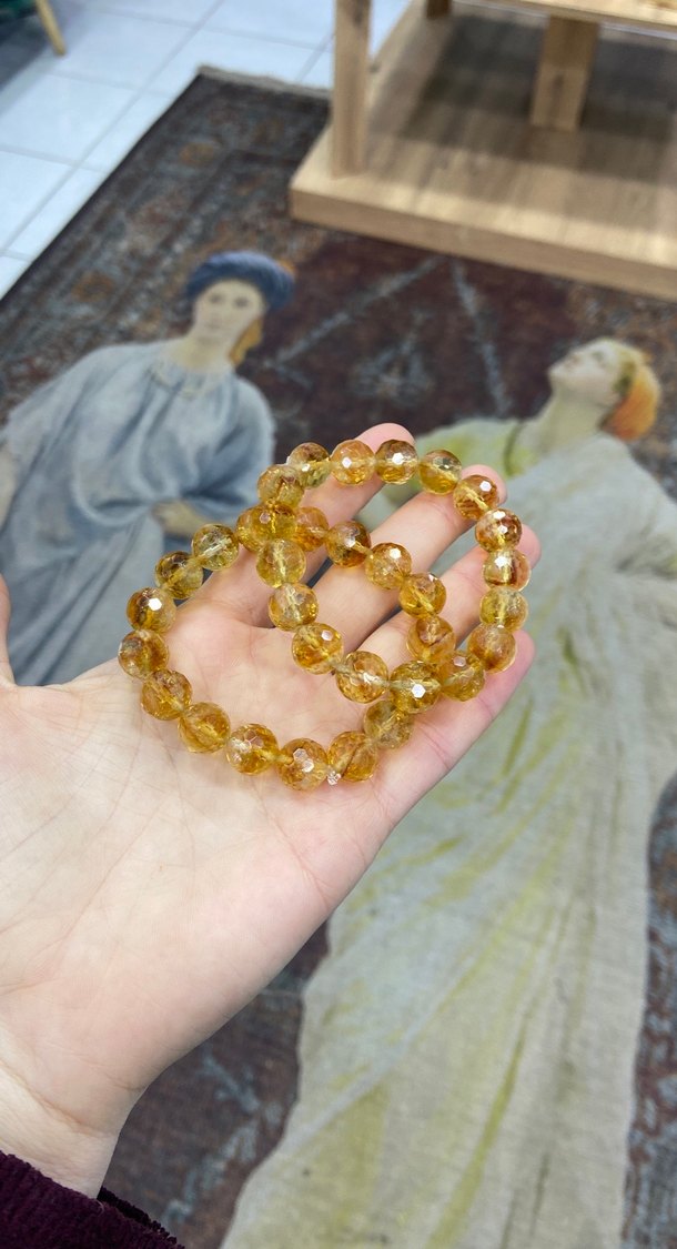 Sitrin doğal taş bileklik - Görsel 2