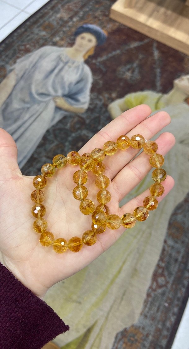 Sitrin doğal taş bileklik - Görsel 4