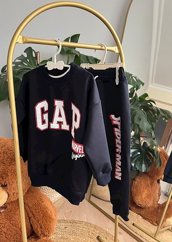 Siyah Baskılı Erkek Çocuk Takımı - Görsel 2