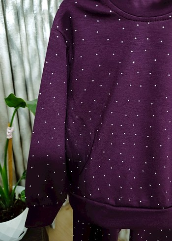 Mor Kız Triko Eşofman Takımı - Görsel 3