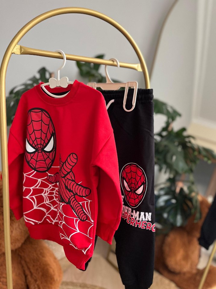 Erkek Çocuk Örme Örümcek Adam Takım - Görsel 2