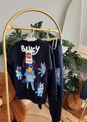 Erkek Çocuk Lacivert Baskılı Sweatshirt ve Eşofman - Görsel 3