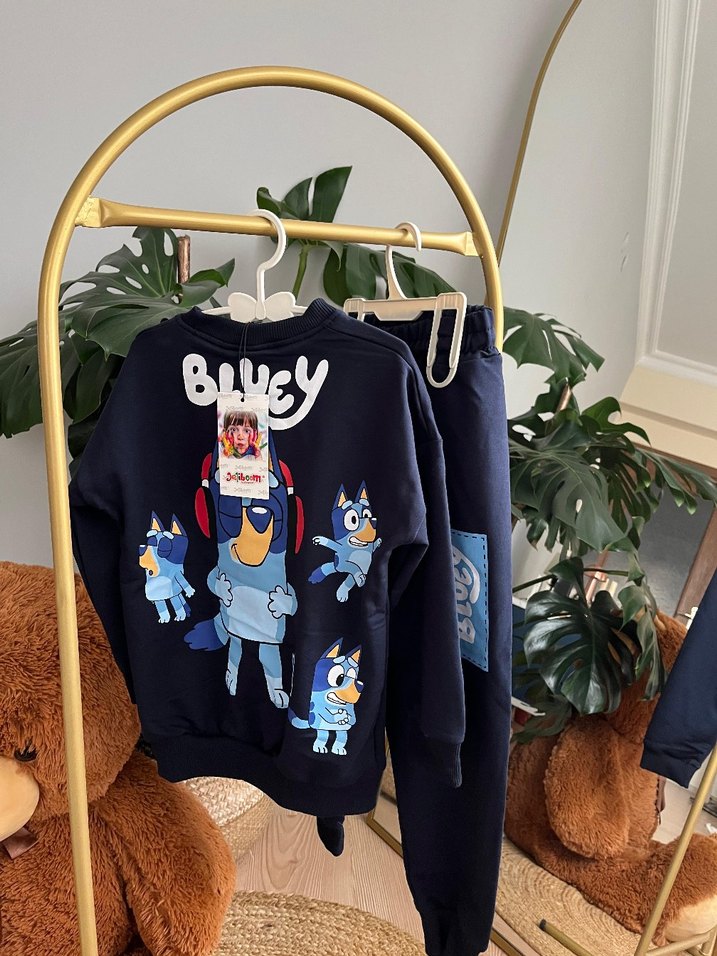 Erkek Çocuk Lacivert Baskılı Sweatshirt ve Eşofman - Görsel 3
