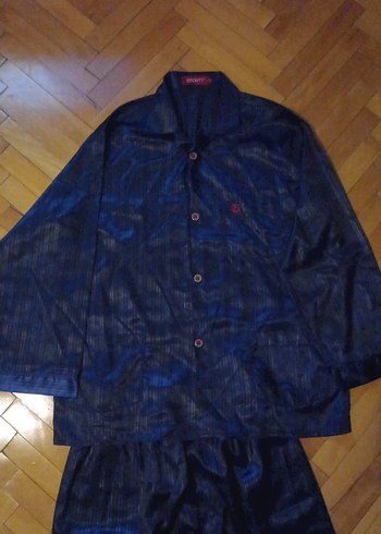 Lacivert Düğmeli Erkek Pijama Takımı - Görsel 2