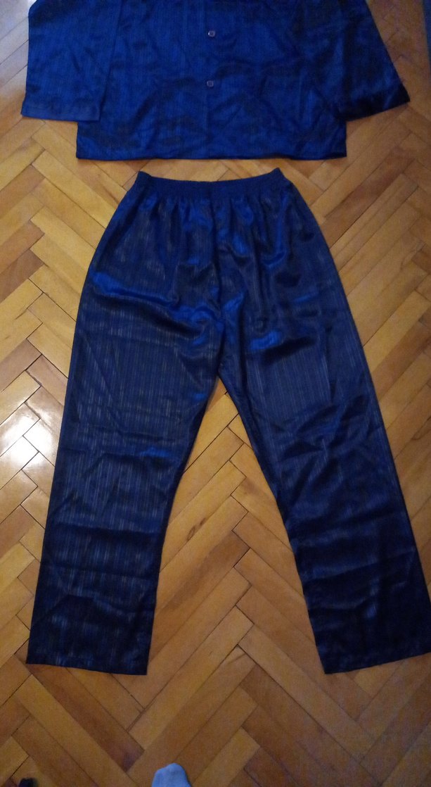 Lacivert Düğmeli Erkek Pijama Takımı - Görsel 3