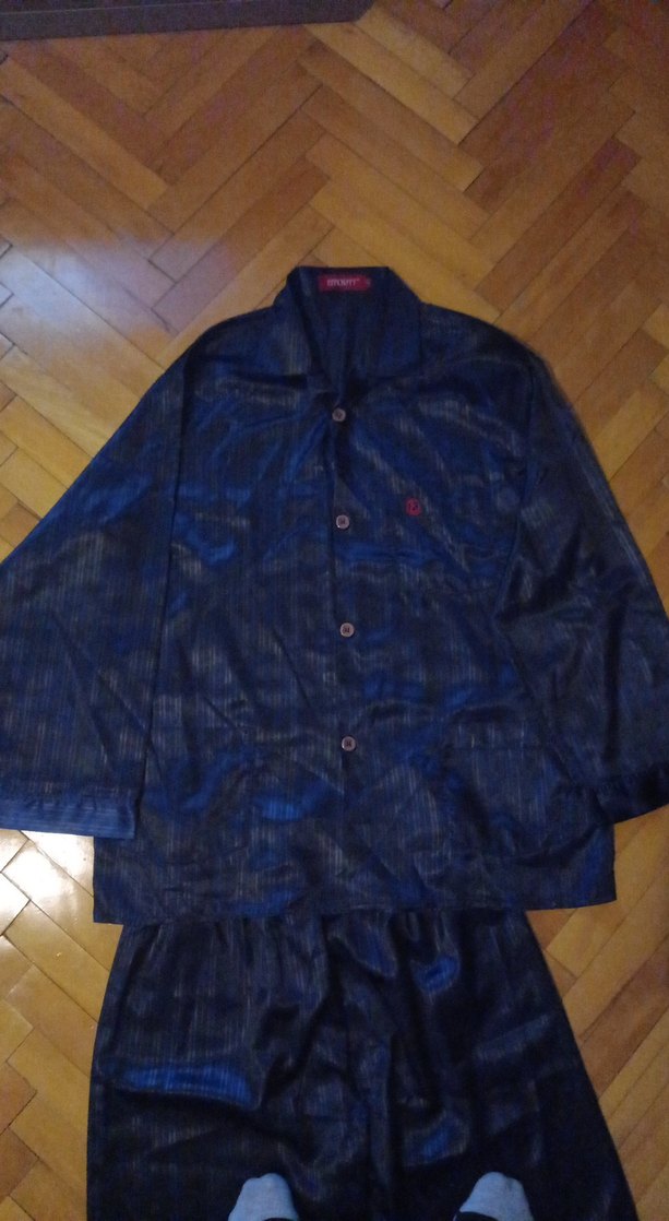 Lacivert Düğmeli Erkek Pijama Takımı - Görsel 2