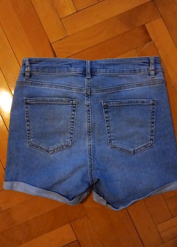 Kadın Gri Mini Denim Şort - Görsel 2
