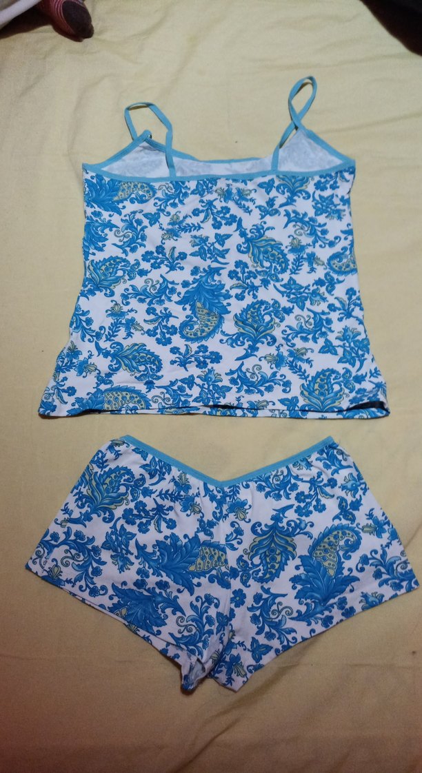 Mavi Desenli Bohem Mini Kadın İç Giyim Takımı - Görsel 2