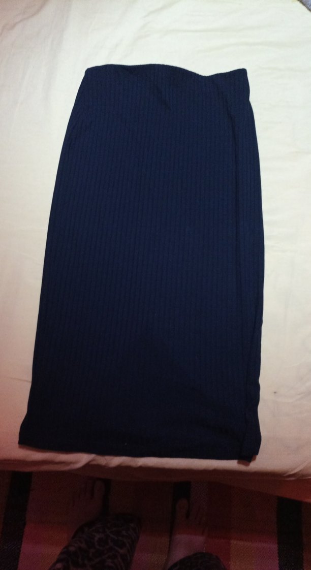 Düğmeli Siyah Uzun Kadın Etek - Görsel 2