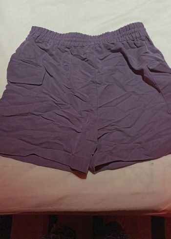 Kadın kahve Keten Mini Şort - Görsel 2