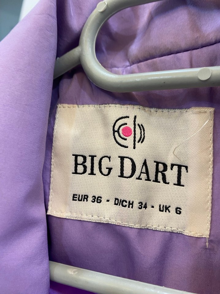 Düğmeli Mor Yağmurluk Leopar Detaylı - Görsel 3