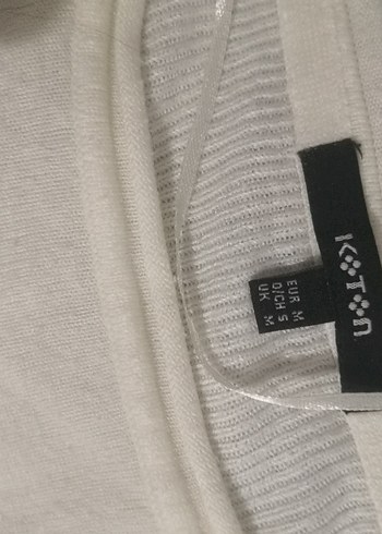 Kadın Beyaz Pamuklu Uzun Kollu Basic Kazak - Görsel 2