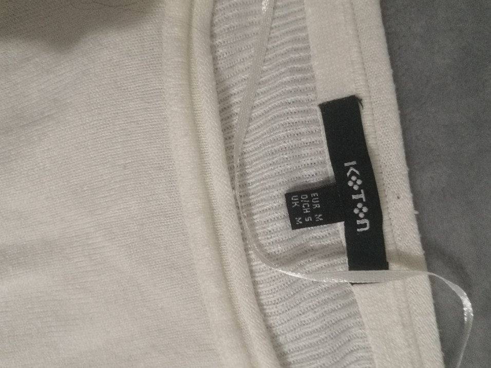 Kadın Beyaz Pamuklu Uzun Kollu Basic Kazak - Görsel 2