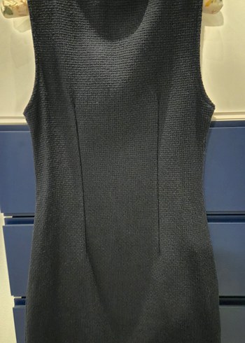 Düğmeli lacivert Midi Kadın Elbise - Görsel 3