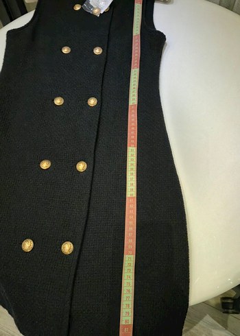 Düğmeli lacivert Midi Kadın Elbise - Görsel 5