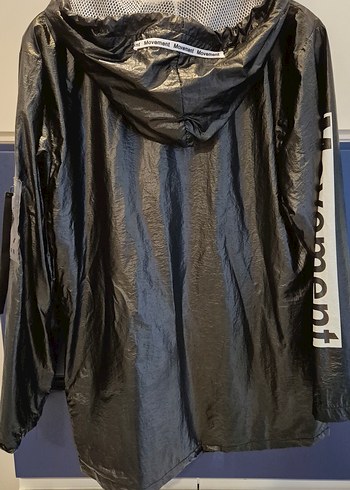 Siyah Kapüşonlu Kadın Yağmurluk - Görsel 5
