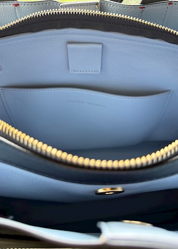 Tommy Hilfiger Lacivert Suni Deri Kadın Çanta - Görsel 6