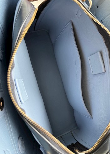 Tommy Hilfiger Lacivert Suni Deri Kadın Çanta - Görsel 5