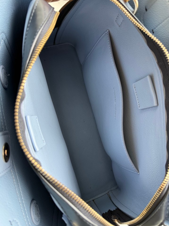 Tommy Hilfiger Lacivert Suni Deri Kadın Çanta - Görsel 5