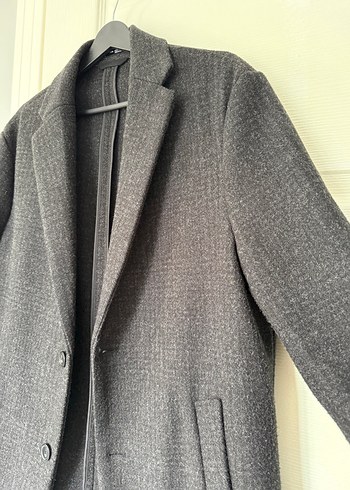 Zara Gri Kaşe Erkek Kaban - Görsel 2