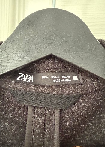 Zara Gri Kaşe Erkek Kaban - Görsel 3