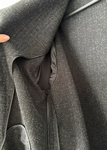 Zara Gri Kaşe Erkek Kaban - Görsel 4