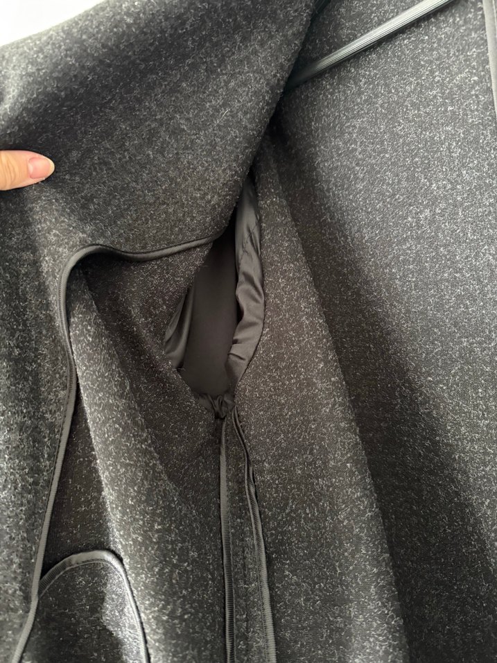 Zara Gri Kaşe Erkek Kaban - Görsel 4