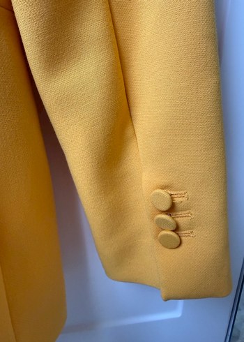 Zara Sarı Kadın Blazer Ceket - Görsel 10