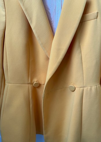 Zara Sarı Kadın Blazer Ceket - Görsel 4