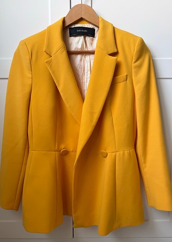 Zara Sarı Kadın Blazer Ceket - Görsel 3