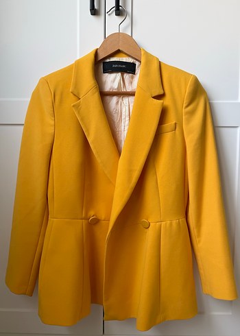 Zara Sarı Kadın Blazer Ceket - Görsel 2