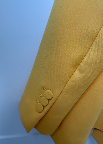 Zara Sarı Kadın Blazer Ceket - Görsel 11