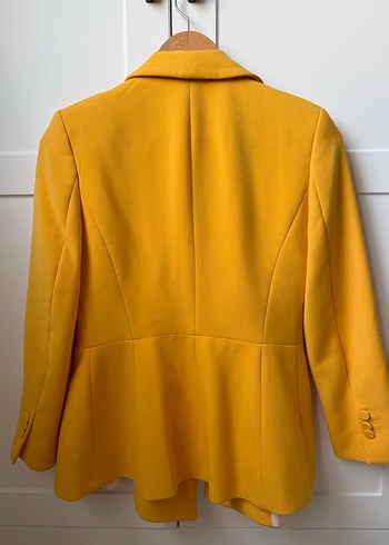 Zara Sarı Kadın Blazer Ceket - Görsel 9