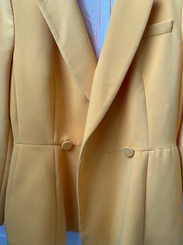 Zara Sarı Kadın Blazer Ceket - Görsel 4