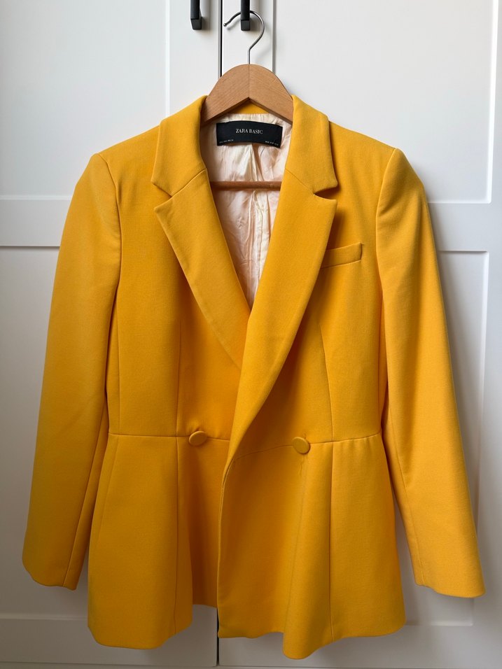 Zara Sarı Kadın Blazer Ceket - Görsel 2