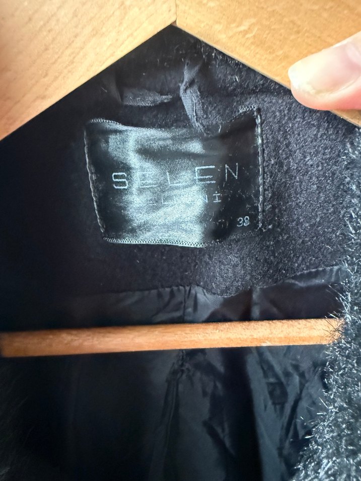 Boyner Siyah Kürklü Yaka Detaylı Kaşe Kaban - Görsel 5