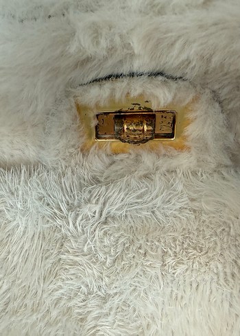 Kürk Peluş Detaylı Bej Kadın Omuz Çanta - Görsel 3