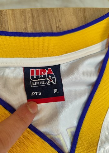 Lakers Kobe Bryant sarı beyaz forma - Görsel 4